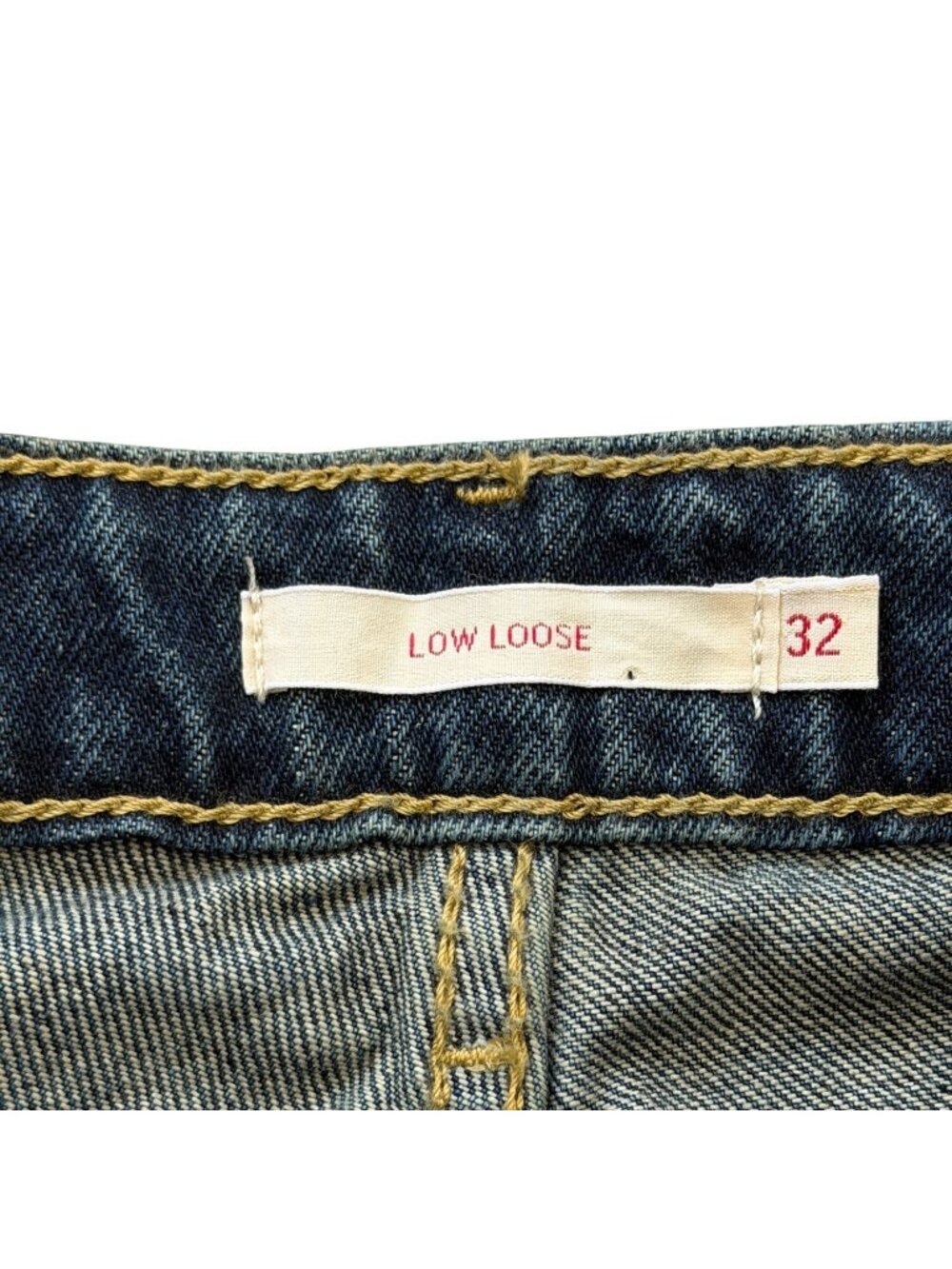Levis Low Loose Jeans Womens Size 32x32 Dark Wash Blue A5566-0012 New With Tags - Picture 3 of 11